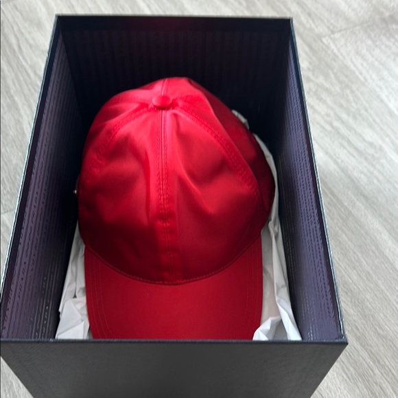 Prada Red Baseball Cap